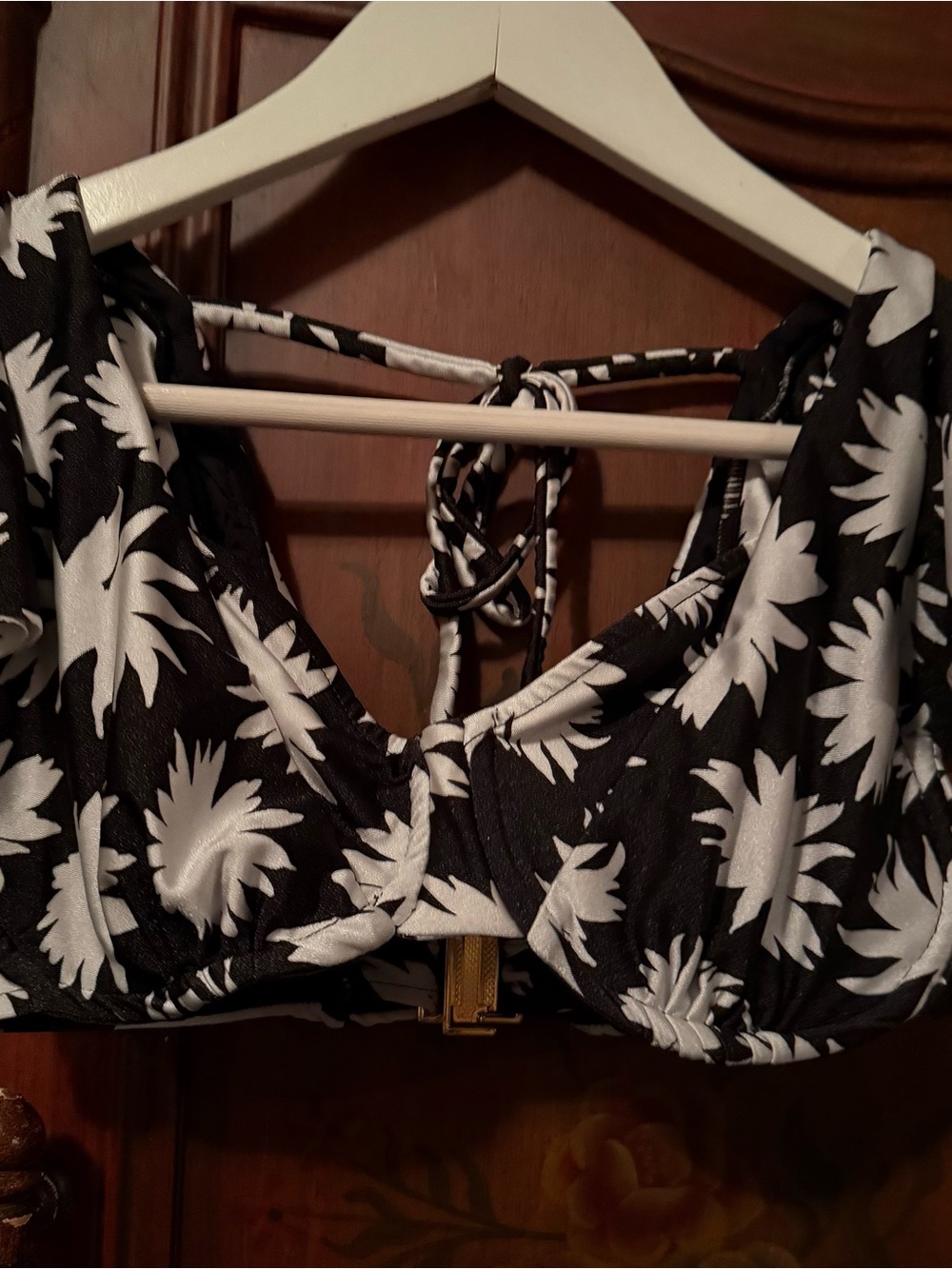 PatBO Ruffled Dahlia Floral Ruffle Bikini Top - Picture 4 of 5